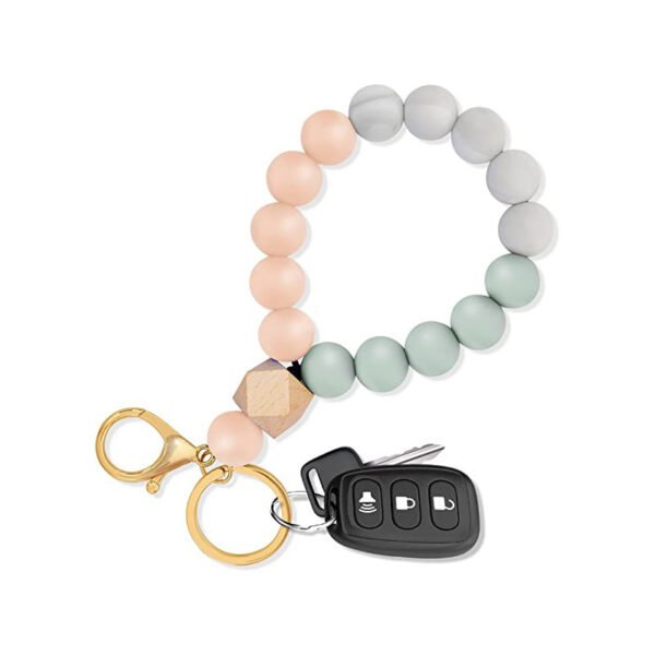 Buddhistisches Perlenarmband, Silikonperlen, mehrfarbiges Holzperlenarmband – Bild 6