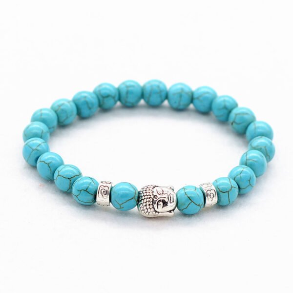 Buddha head and beads handmade bracelet – Bild 2