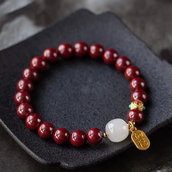 Buddha Armband Cinnabar-Armband, Herren- und Damenarmband, 2025, Jahr der Schlange – Bild 5