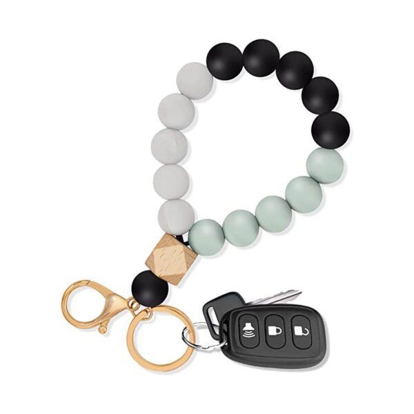 Buddhistisches Perlenarmband, Silikonperlen, mehrfarbiges Holzperlenarmband – Bild 8