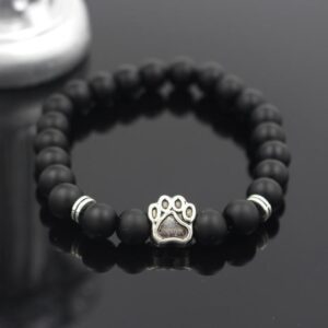 Buddha Armband Obsidian Hundepfote Naturstein
