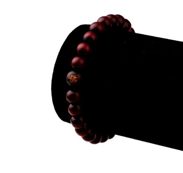 BuddhaArmband Holz Geschnitzte buddhistische Schriftzeichen – Bild 6