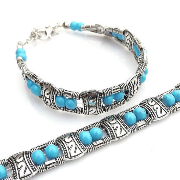 Metallarmband aus tibetischen Perlen für Mädchen – Bild 2