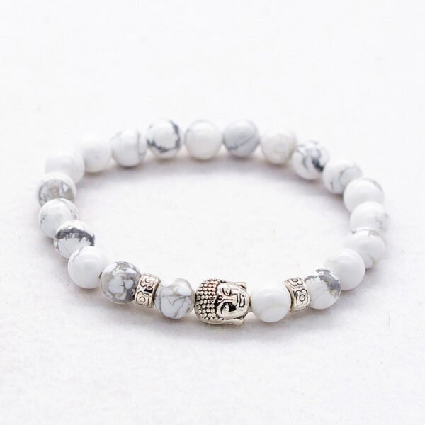 Buddha head and beads handmade bracelet – Bild 4