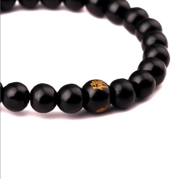 BuddhaArmband Holz Geschnitzte buddhistische Schriftzeichen – Bild 10