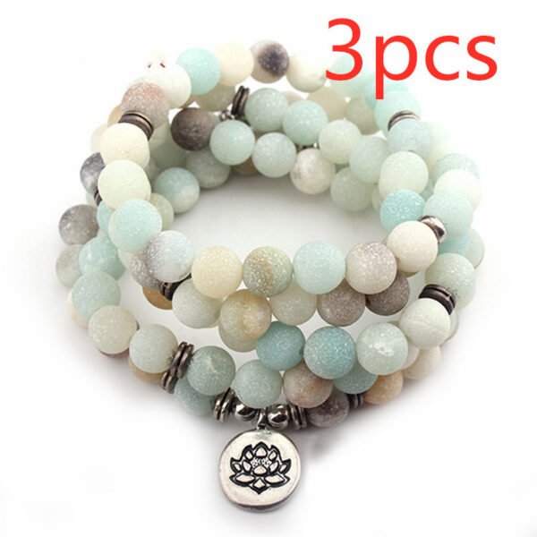 Buddha Armband Lotus beads bracelet – Bild 7