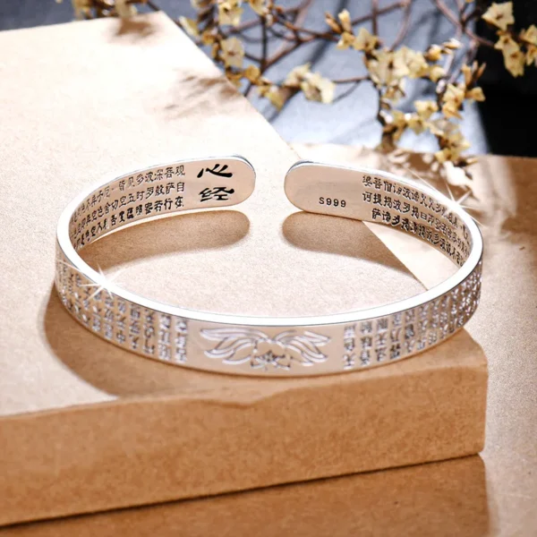 Buddhistische Armband für Frauen-klassisches Lotos-Herz-Sutra – Bild 4