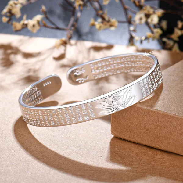 Buddhistische Armband für Frauen-klassisches Lotos-Herz-Sutra – Bild 3