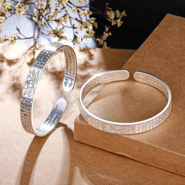Buddhistische Armband für Frauen-klassisches Lotos-Herz-Sutra – Bild 5
