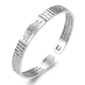 Buddhistische Armband für Frauen-klassisches Lotos-Herz-Sutra